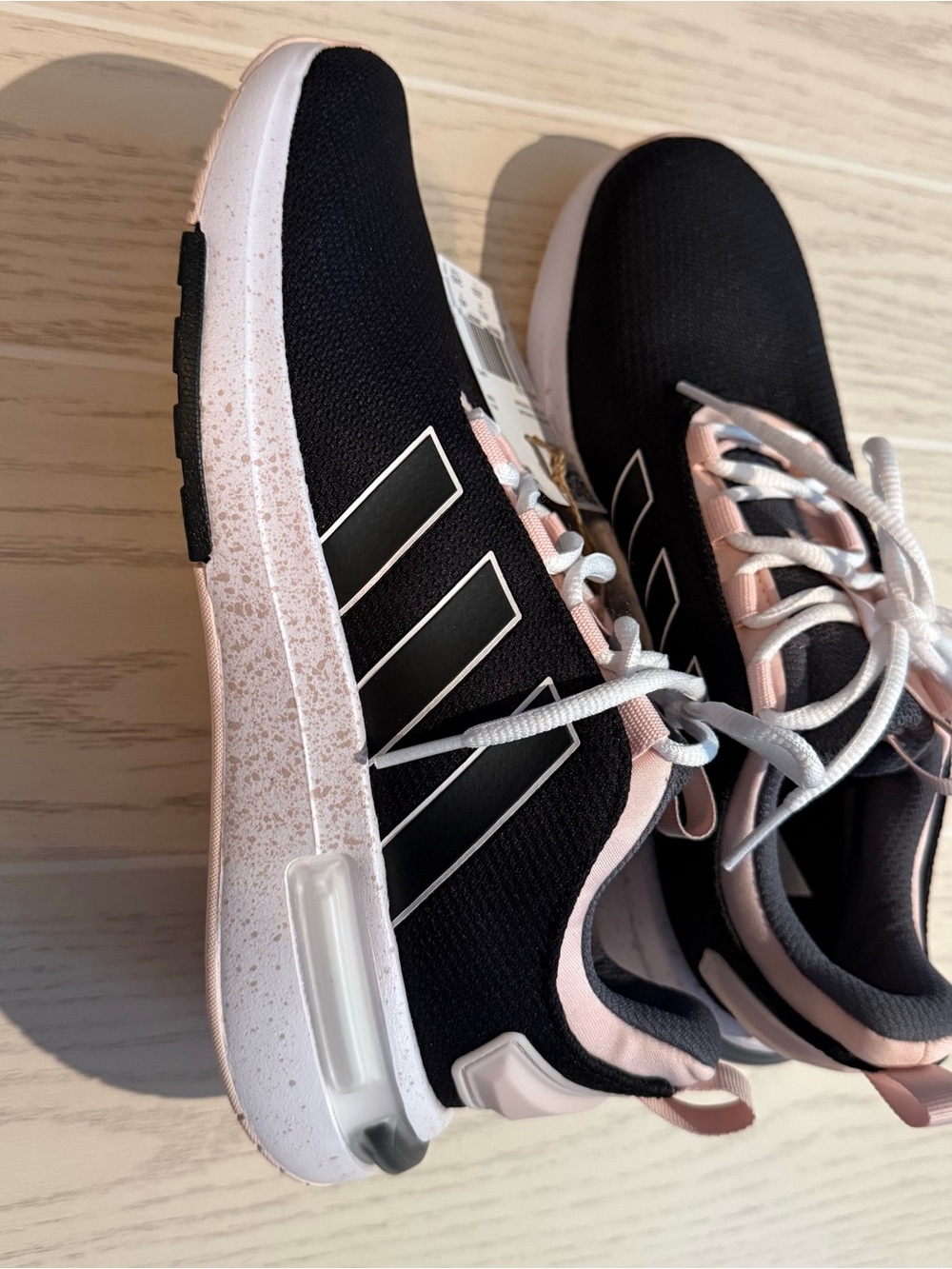 Adidas IH2333 Racer TR23 Black Pink‎ Cloudfoam Sneakers Women’s 8 NEW - Picture 4 of 9